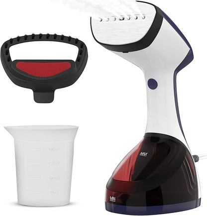 URPOWER 300ml Portable Clothes Steamer 15-Second Heat-Up Handheld Steamer for Clothes 1500W Detachable Tank, Stainless Steel Soleplate, Travel Garment & Fabric Steamers for Home/Office, 120V