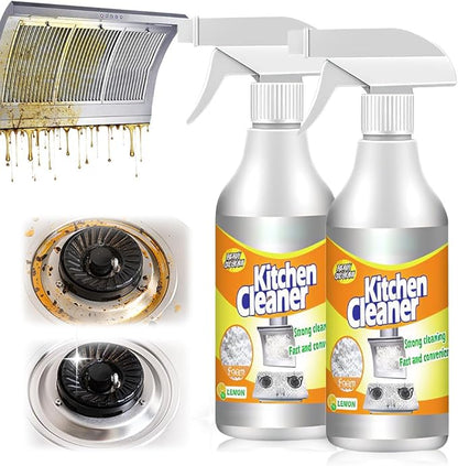 Kitchen Heavy Duty Cleaner Spray, 60ml Kitchen Foam Spray Cleaners, for Kitchens, Countertops, Range Hoods, Ovens (2)