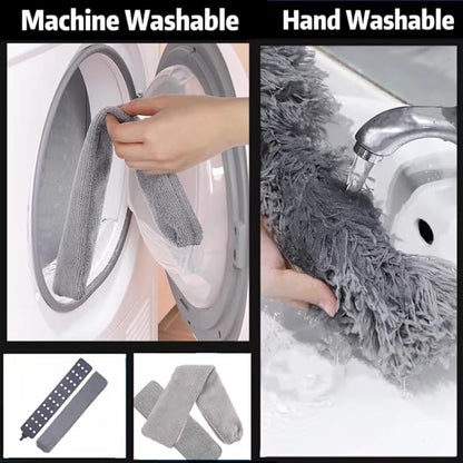 Microfiber Feather Duster 4-in-1 Kit, Dusters for Cleaning, Duster with Extension Pole 100 Inches, Cobweb Duster, Microfiber Dusters for High Ceilings and Fans, Blinds, Cars and Furniture