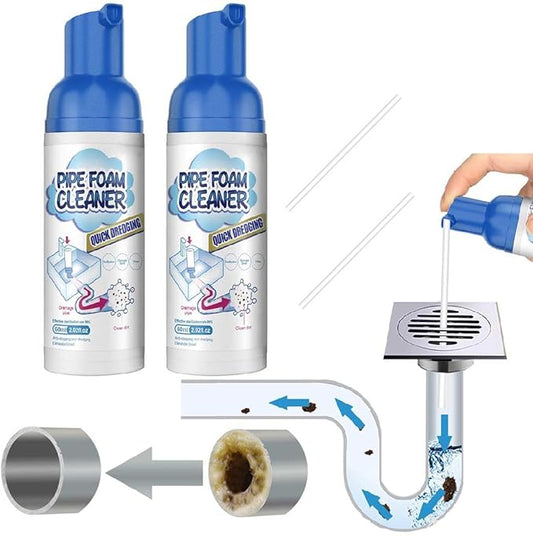 Powerful Drain Cleaner,Drain Cleaner Foam,Odor Eliminator,Foaming Drain Cleaner,Unclogs,Foam Sink Cleaner,Liquid Plumber Drain Cleaner,Clog Remover For Kitchen Drain,Sinks,Tubs (2 bottles)