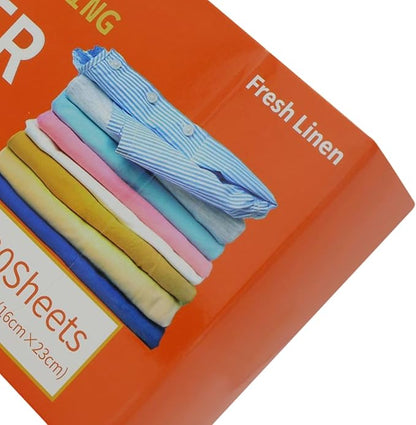 Fabric Softener Sheets, 120-Piece Scented Washing Sheets for Clothing, Anti-Static Fabric Softener for Dryer, Apartment, Dormitory, Laundry, Bathroom, Household