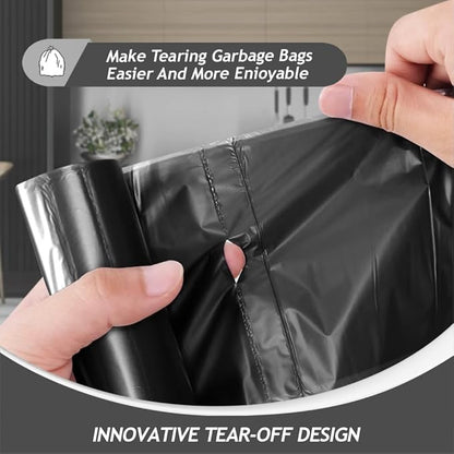 1.2 Gallon 120 Counts Small Trash Bags Garbage Bags, Bathroom Trash Can Bin Liners, Small Plastic Bags for home office kitchen, fit 5-6 Liter, 0.8-1.6 and 1-1.5 Gal, Black