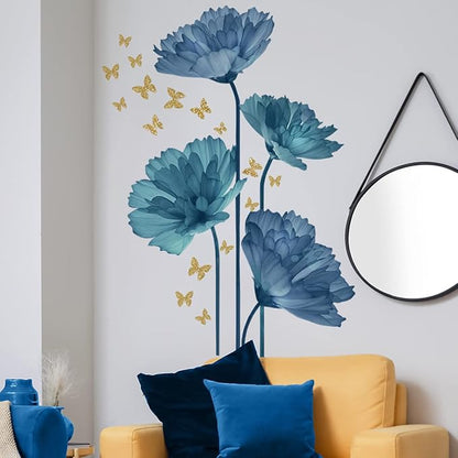 3D Wall Stickers DIY Flower Wall Decal Removable Waterproof Wall Art Decor for Bedroom Living Room Offices Home Decoration