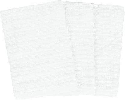 Ritz Royale Collection 100% Combed Terry Cotton, Highly Absorbent, Kitchen Dish Cloth Set, 13-3/4" x 12", 3-Pack, Solid, White