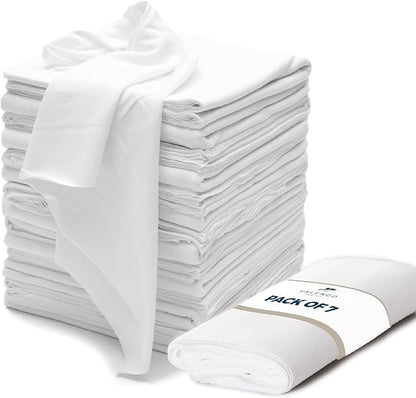VALENGO New Lint Free Rags – 100% Cotton Cloth, Soft T-Shirt Rags, Lint Free Cloth for Staining Wood, Cast Iron, Dusting, Polishing, Painting and Cleaning – Reusable & Absorbent – 17”x17” (Pack of 7)