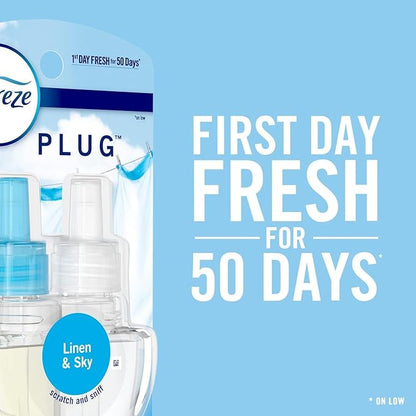 Febreze Odor-Fighting Fade Defy PLUG Air Freshener Refill, Gain Moonlight Breeze, (2) .87 fl. oz. Oil Refills