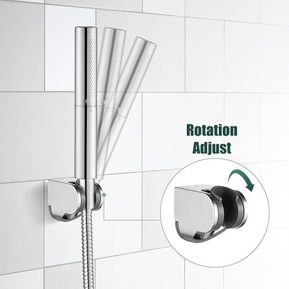 Heyalan Brass 2 in1 Function Handheld Spray Hand Shower High Pressure Handheld Sprinklert Shower Wand with Shower Hose and ABS Hand Shower Holder, Polished Chrome