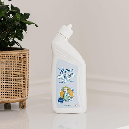 Nellie's Toilet Bowl Cleaner – Gentle Plant-Based Formula – Septic-Safe and Effective Cleaning Solution with Refreshing Lemongrass Scent – Made in Canada