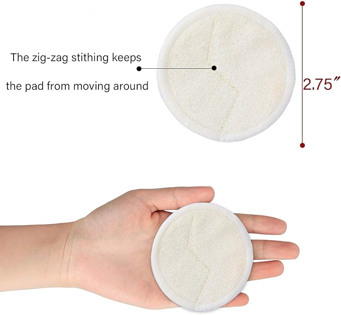 Teamoy 16 Pcs Reusable Makeup Remover Pads with Laundry and Storage Bag, Organic Rounds for Face, Super Soft and Absorption Wash Cloth Pads, Bear