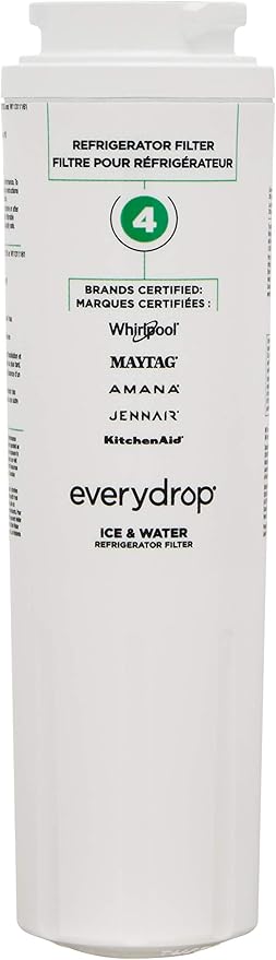 everydrop by Whirlpool Ice and Water Refrigerator Filter 4, EDR4RXD1, Single-Pack & Affresh Garbage Disposal Cleaner, Removes Odor-Causing Residues, 3 Tablets