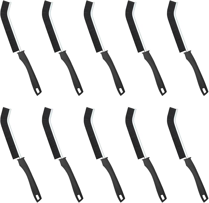 10 Pack Crevice Cleaning Brush Set, Multi-Purpose Hard Bristle Grout Brush for Bathroom Kitchen Tiles, Dish Brush for Household Cleaning, Grout Cleaner Brush for Tight Spaces and Corners