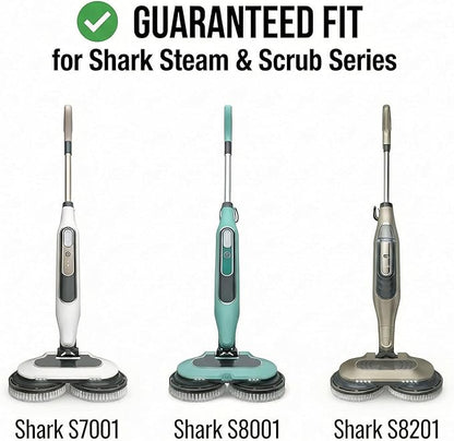 Newly Upgraded Steam Mop Replacement Brush Pads for Shark Steam and Scrub Mop S8201 S8001 S7201 S7000 Series, 2 Count