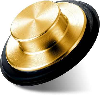 3 3/8 inch (86 mm) Stainless Steel Sink Stopper, Kitchen Garbage Disposal Plug with Wide Rim, Fits Standard 3.5 Inch Drains, Durable and Rustproof - Gold