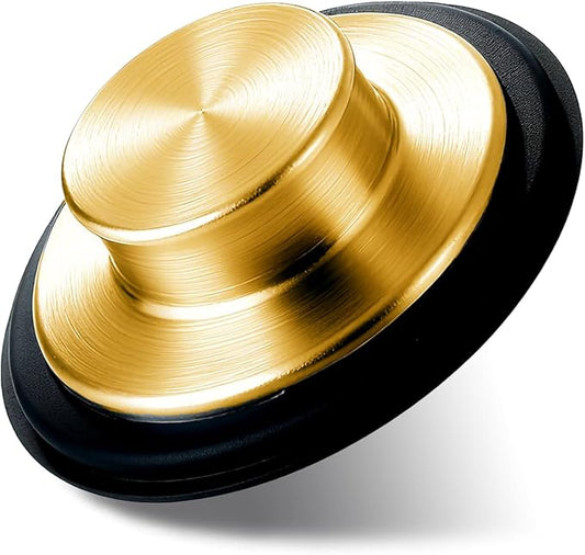 3 3/8 inch (86 mm) Stainless Steel Sink Stopper, Kitchen Garbage Disposal Plug with Wide Rim, Fits Standard 3.5 Inch Drains, Durable and Rustproof - Gold