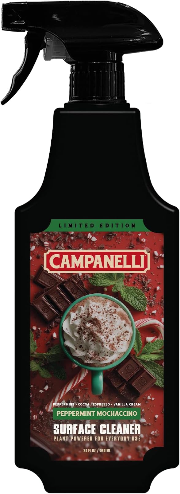 CAMPANELLI Multi-Surface Cleaner Spray – All Purpose Cleaning Spray, Peppermint Mochaccino Scent, 20 oz
