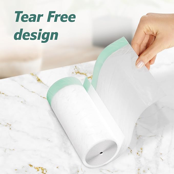 13 Gallon Tall Kitchen Drawstring Trash Bags - 1.2 Mil Extra Strong - Large Drawstring Garbage Bags - Large Plastic Bags - Individual, Unscented, White, 25" x 30", 40 Count