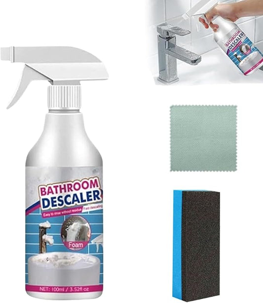 2025 New Bathroom Descaler Foam Cleaner, Multipurpose Stubborn Stains Cleaner, Bathroom Descaler Cleaners, Cleaning Foam Spray for Kitchen Bath Shower Toilet Glass, Easy to Use (1Pcs)