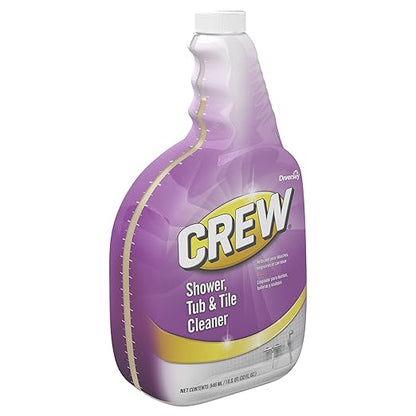 Diversey CREW CBD540281 Shower, Tub and Tile Cleaner, Removes Soap Scum & Hard Water Deposits, Fresh Scent, Ready-to-Use, 32-Ounce (Pack of 2)