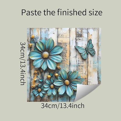 3D Wall Stickers DIY Flower Wall Decal Removable Waterproof Wall Art Decor for Bedroom Living Room Offices Home Decoration (Relief Flower)
