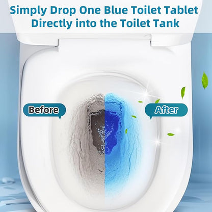G · PEH Automatic Toilet Bowl Cleaners Tablets, Long Lasting Toilet Bowl Cleaners Tablets Blue Toilet Tank Cleaner Tablets for Freshening & Cleaning for Bathroom 60 Pack