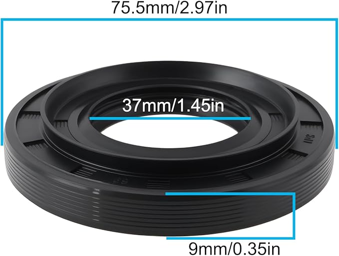 Washer Tub Seal MDS62058301 Compatible with Kenmore Compatible with LG 75.5x37x9mm