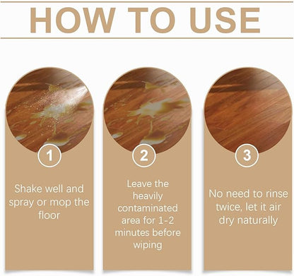 Multi-Surface Floor Cleaning Solution – Citric Acid Formula, Easily Breaks Down Daily Grease, Safe for Wood, Tile & Stone, No Rinse Needed – 237ml / 8 fl oz