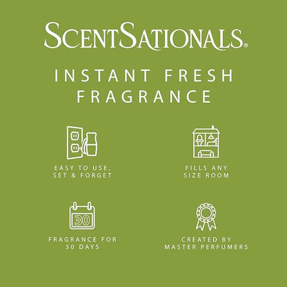 ScentSationals Lemon Lime Fizz Fragrance Oil Plug In Air Freshener Refills 3-Pack - Works with Scentsationals Wall Plugs, Long-Lasting Home Fragrance, 0.8 fl oz Each, Packaging May Vary