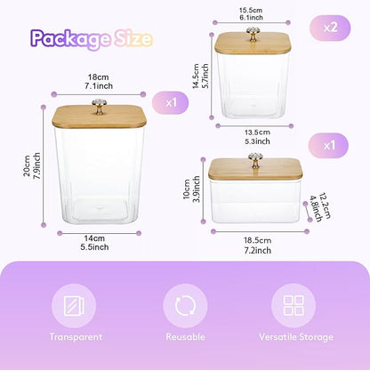 POLRAI 4 Pack Laundry Pod Containers and Dryer Sheet Holder for Laundry Room Organization Clear Jars with Lids and Labels for Laundry Detergent Laundry Pods Dry Sheet Organizing