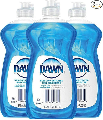 Dawn Non Concentrated Original Dishwashing Liquid, 12.6 Fluid Ounce 3 per Order