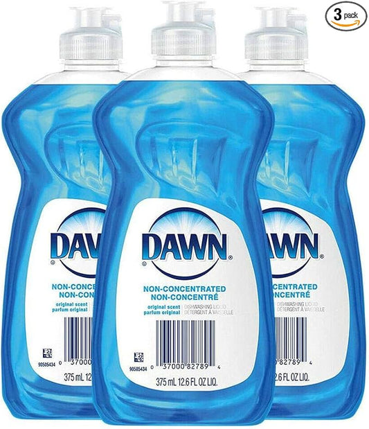 Dawn Non Concentrated Original Dishwashing Liquid, 12.6 Fluid Ounce 3 per Order