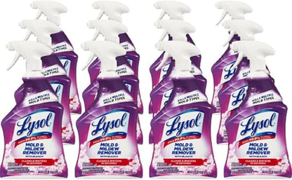 Lysol Mildew Remover Spray with Bleach, 32 Ounce (Pack of 12)