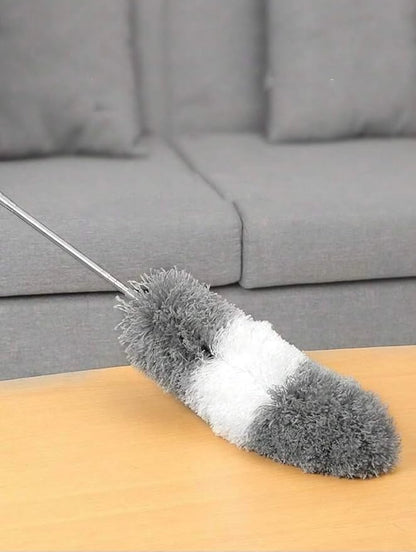 Extendable Microfiber Duster with Telescopic Handle, Gray