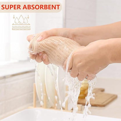 Kitinjoy 100% Cotton Waffle Weave Kitchen Hand Towels (13 X 28 Inches, Mixed Color), 6-Pack Super Soft and Absorbent Dish Towel for Drying Dishes