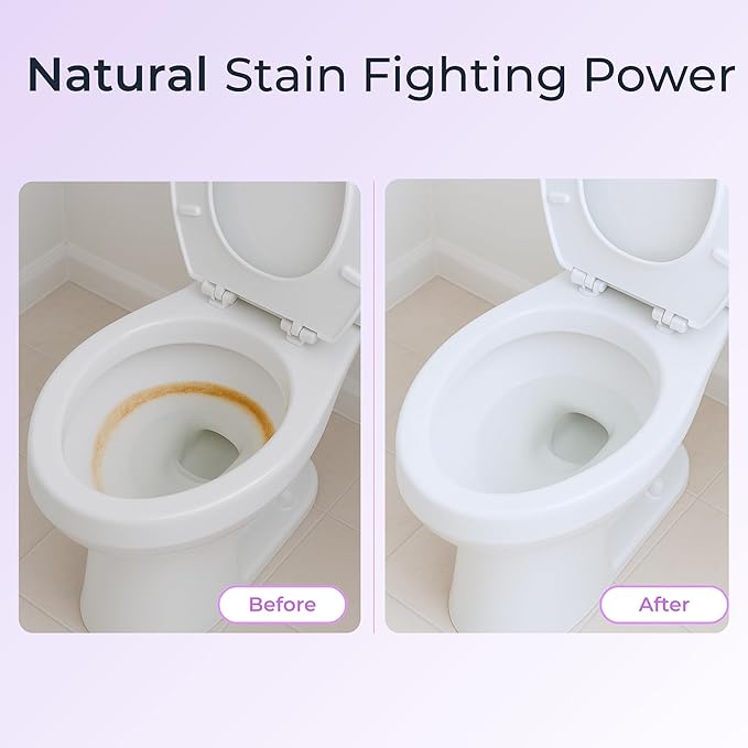 SplaShh 5 in 1 Foaming Toilet Bowl Cleaner, 30 Powder Packets, Fresh Citrus Scent, No Harsh Chemicals, Easy Clean, Replaces Sprays, Pods & Tablets, Stain & Odor Remover, Convenient Pouches