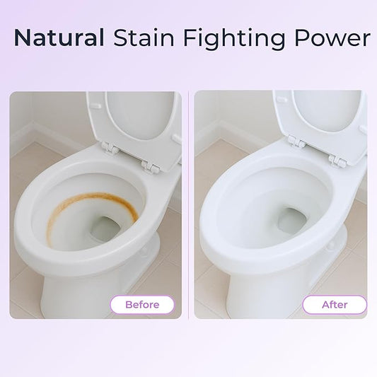 SplaShh 5 in 1 Foaming Toilet Bowl Cleaner, 30 Powder Packets, Fresh Citrus Scent, No Harsh Chemicals, Easy Clean, Replaces Sprays, Pods & Tablets, Stain & Odor Remover, Convenient Pouches