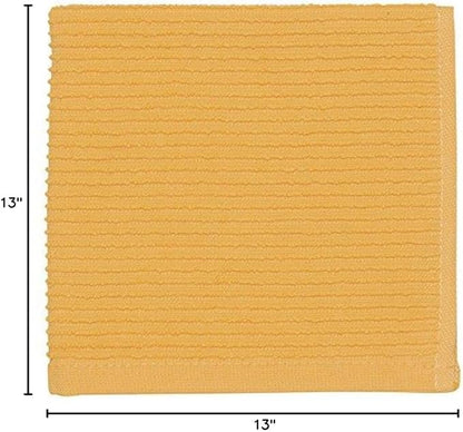 Now Designs Ripple Kitchen Dishcloth Honey 13 x 13in Set of 4
