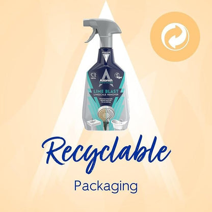 Astonish Specialist Ultimate Limescale Remover Cool Eucalyptus - No Scrub Cleaner Tackles Hard Water, Limescale, Rust & Calcium - Cruelty Free Bathroom & Kitchen Cleaning Solution, 750ml Spray Bottle
