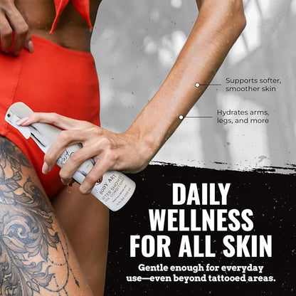 Rust Proof After-Shower Skin Conditioner 12 fl oz – Spray Lotion That Locks in Moisture with 14 Essential Oils – Lightweight Tattoo Aftercare Spray to Hydrate, Nourish & Help Maintain Vibrant Tattoos