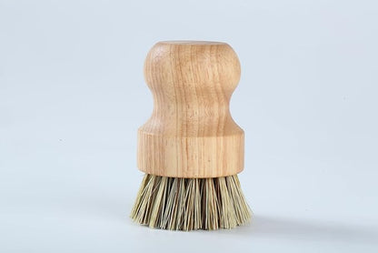 Dish Brush Kitchen Dish Scrub Brush for Dishes Bamboo Dish Brushe,Round Mini Cleaning Brush Dish Scrubbers Palm Scrub Brush Sink Scrub Brush,Washing Dishes,Vegetable,Pans, Set of 3