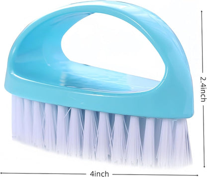2Pack Heavy Duty Scrubbing Brushes, Stiff Nylon Bristles Scrubber Cleaner Brush Multi-Purpose Cleaning Brush, Durable Small Cleaning Brush for Bathroom/Sink/Kitchen/Bathtub/Floor