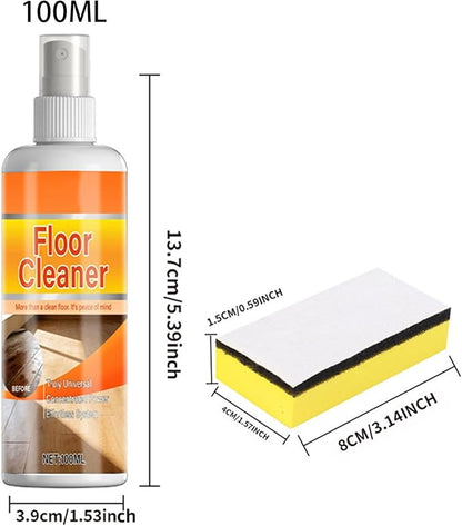 Tile Cleaning Spray, Floor Stain Remover, 100ml Wood Cleaner with Grease-Fighting Formula, Marble and Laminate Cleaner, Home Cleaning Solution with Pleasant Scent, Floor Care for Bedroom and Kitchen