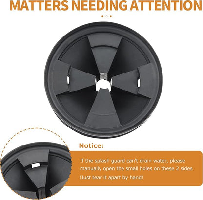 Garbage Disposal Splash Guard, with Waste Disposal Shovel for InSinkErator Evolution Series 3 3/8" QCB-AM Sink Baffle Rubber Drain Cover Upgraded Removable Quiet Collar Strainer Insert Ullnosoo