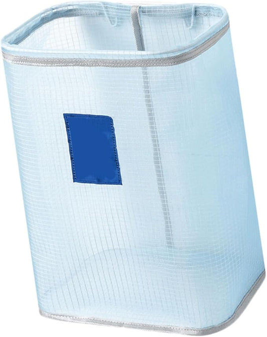 Holibanna Wall Mounted Foldable Laundry Basket Blue Cloth Storage Container for Dirty Clothes Eco-friendly Bathroom Organizer Space-saving Design for Home Use