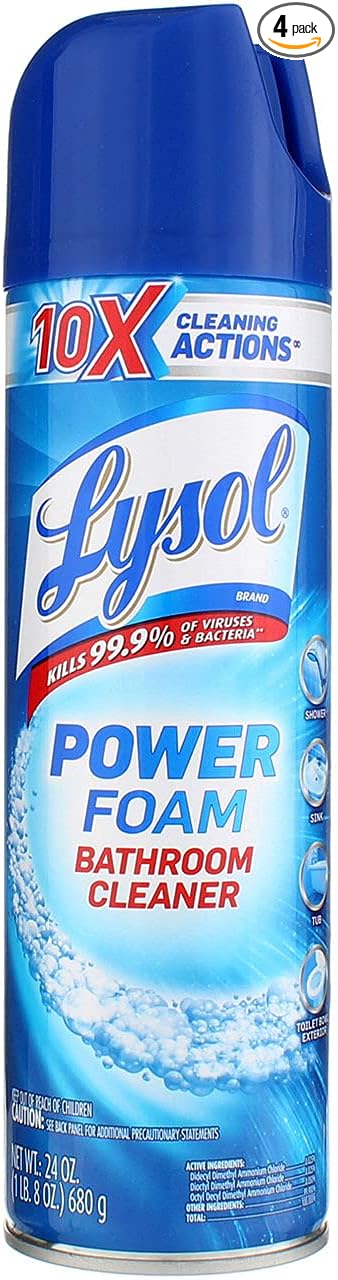 Lysol Bathroom Cleaner Spray, Island Breeze, 24oz (Pack of 4)