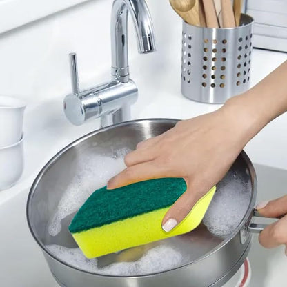 50 Pack Sponges Kitchen, Scratch-Free Heavy-Duty Scrub Sponges for Household Pots Washing Dishes Bathroom Cleaning Pans,Easy to Dry Scouring Pads