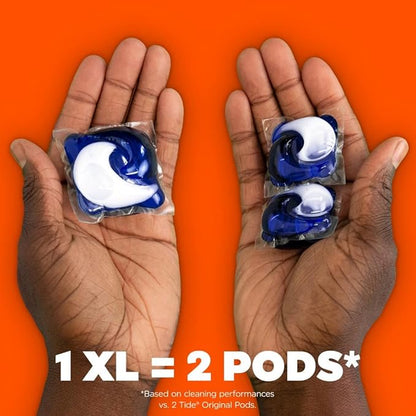Tide Odor Defense + Oxi Laundry Detergent Pacs, Original Scent, 63 Count, Advanced Odor + Stain Fighter