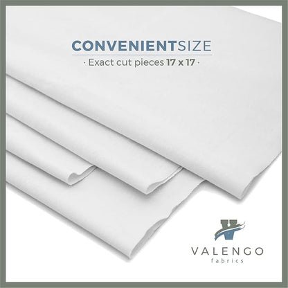 VALENGO New Lint Free Rags – 100% Cotton Cloth, Soft T-Shirt Rags, Lint Free Cloth for Staining Wood, Cast Iron, Dusting, Polishing, Painting and Cleaning – Reusable & Absorbent – 17”x17” (Pack of 14)