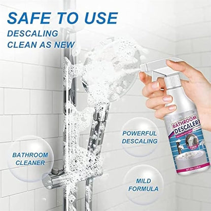 Bathroom Descaler Foam Cleaner Spray, All Purpose Stubborn Stains Cleaner, Bubble Cleaner Foam Spray for Toilet Bath Shower Glass Sink Cleane (3)