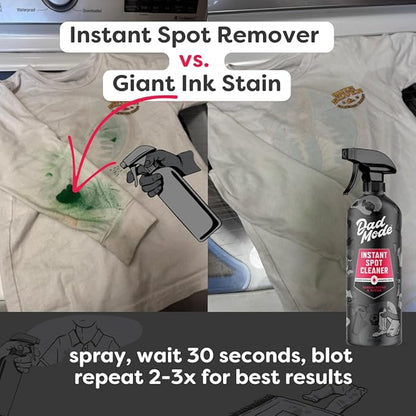 DadMode Instant Fabric Spot Cleaner | 1000 Stain Treatments | Fastest Clothing Spill Remover | 3-Pack Refill | Quick Spray & Wipe | Multi-Surface for Clothes, Carpet & Upholstery | Sandalwood & Suede