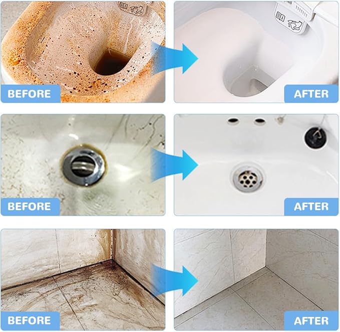 Stubborn Stains Cleaner, 2025 New Bathroom Descaler Cleaners, Multipurpose Bathroom Foam Cleaner, Bathrooms Descaler Spray for Toilet Bath Shower Glass Sink Cleane (1)